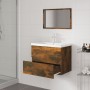 Set de muebles de baño madera contrachapada color roble ahumado de , Muebles de baño - Ref: Foro24-3152873, Precio: 191,70 €,...