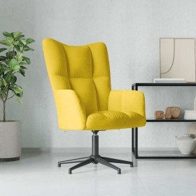 Sillón de relax de terciopelo amarillo mostaza en Sillones | Comprar online en Foru.es