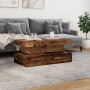 Mesa de centro con luces LED madera envejecida 90x50x40 cm de , Mesas de centro - Ref: Foro24-857714, Precio: 109,00 €, Descu...