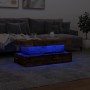 Mesa de centro con luces LED madera envejecida 90x50x40 cm de , Mesas de centro - Ref: Foro24-857714, Precio: 109,00 €, Descu...