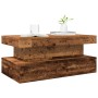Mesa de centro con luces LED madera envejecida 90x50x40 cm de , Mesas de centro - Ref: Foro24-857714, Precio: 109,00 €, Descu...