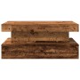 Mesa de centro con luces LED madera envejecida 90x50x40 cm de , Mesas de centro - Ref: Foro24-857714, Precio: 109,00 €, Descu...