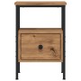 Mesita de noche madera de ingeniería roble artisan 34x36x50 cm de , Mesitas de noche - Ref: Foro24-857264, Precio: 46,92 €, D...