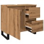 Mueble de lavabo madera de ingeniería roble artisan 65x33x60 cm de , Muebles de baño - Ref: Foro24-857230, Precio: 98,48 €, D...