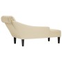 Tumbona con almohada y reposabrazo derecho tela crema de , Divanes - Ref: Foro24-4009769, Precio: 149,44 €, Descuento: %