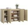 Aparador de madera contrachapada roble Sonoma 135x41x75 cm de vidaXL, Aparadores - Ref: Foro24-809596, Precio: 162,73 €, Desc...