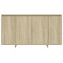Aparador de madera contrachapada roble Sonoma 135x41x75 cm de vidaXL, Aparadores - Ref: Foro24-809596, Precio: 162,73 €, Desc...