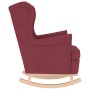 Silla mecedora de tela rojo vino tinto 74x90x102 cm | Foro24.es | Tu tienda online para hogar, jardín y más Foro24.es