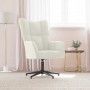 Sillón de relax de terciopelo blanco crema en Sillones | Comprar online en Foru.es