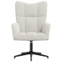 Sillón de relax de terciopelo blanco crema en Sillones | Comprar online en Foru.es