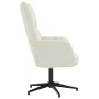 Sillón de relax de terciopelo blanco crema en Sillones | Comprar online en Foru.es