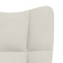 Sillón de relax de terciopelo blanco crema en Sillones | Comprar online en Foru.es