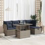 Set sofás jardín y cojines 6 pzas ratán sintético acacia gris | Foro24.es | Tu tienda online para hogar, jardín y más Foro24.es