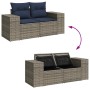 Set sofás jardín y cojines 6 pzas ratán sintético acacia negro | Foro24.es | Tu tienda online para hogar, jardín y más Foro24.es