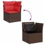 Set sofás jardín y cojines 7 pzas ratán sintético acacia gris de , Conjuntos de jardín - Ref: Foro24-3326335, Precio: 543,24 ...