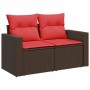 Set sofás jardín y cojines 6 pzas ratán sintético acacia negro de , Conjuntos de jardín - Ref: Foro24-3327814, Precio: 454,55...