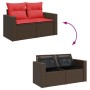 Set sofás jardín y cojines 6 pzas ratán sintético acacia negro de , Conjuntos de jardín - Ref: Foro24-3327814, Precio: 454,55...