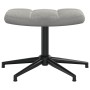 Sillón de relax con taburete de terciopelo gris claro en Sillones | Comprar online en Foru.es