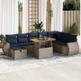 Set sofás jardín y cojines 9 pzas ratán sintético acacia negro | Foro24.es | Tu tienda online para hogar, jardín y más Foro24.es