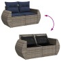 Set sofás jardín y cojines 9 pzas ratán sintético acacia negro | Foro24.es | Tu tienda online para hogar, jardín y más Foro24.es