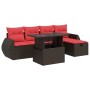Set sofás jardín y cojines 6 pzas ratán sintético acacia negro | Foro24.es | Tu tienda online para hogar, jardín y más Foro24.es
