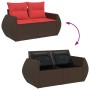 Set sofás jardín y cojines 6 pzas ratán sintético acacia negro | Foro24.es | Tu tienda online para hogar, jardín y más Foro24.es