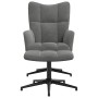 Sillón de relax con taburete terciopelo gris oscuro en Sillones | Comprar online en Foru.es