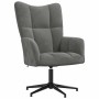 Sillón de relax con taburete terciopelo gris oscuro en Sillones | Comprar online en Foru.es
