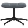 Sillón de relax con taburete terciopelo gris oscuro en Sillones | Comprar online en Foru.es