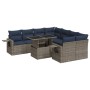 Set sofás jardín y cojines 9 pzas ratán sintético acacia negro de , Conjuntos de jardín - Ref: Foro24-3326452, Precio: 727,23...
