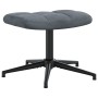Sillón de relax con taburete terciopelo gris oscuro en Sillones | Comprar online en Foru.es