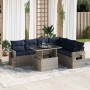 Set sofás jardín y cojines 7 pzas ratán sintético acacia negro de , Conjuntos de jardín - Ref: Foro24-3326492, Precio: 575,81...