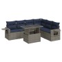 Set sofás jardín y cojines 7 pzas ratán sintético acacia negro de , Conjuntos de jardín - Ref: Foro24-3326492, Precio: 575,81...