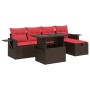Set sofás jardín y cojines 6 pzas ratán sintético acacia negro | Foro24.es | Tu tienda online para hogar, jardín y más Foro24.es