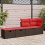 Set sofás jardín y cojines 2 pzas ratán sintético acacia marrón | Foro24.es | Tu tienda online para hogar, jardín y más Foro24.es