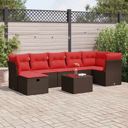 Set sofás de jardín 8 piezas y cojines ratán sintético marrón | Foro24.es | Tu tienda online para hogar, jardín y más Foro24.es