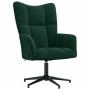 Sillón de relax con taburete terciopelo verde oscuro en Sillones | Comprar online en Foru.es