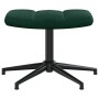 Sillón de relax con taburete terciopelo verde oscuro en Sillones | Comprar online en Foru.es