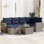 Set de sofás de jardín 7 pzas con cojines ratán sintético gris de , Conjuntos de jardín - Ref: Foro24-3325397, Precio: 503,47...