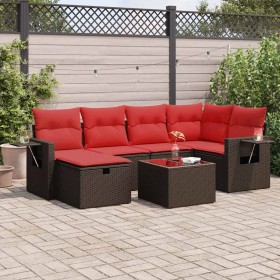 Comprar Juego de sofás de jardín 7 piezas con