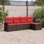 Set comedor de jardín 5 piezas y cojines ratán sintético marrón | Foro24.es | Tu tienda online para hogar, jardín y más Foro24.es