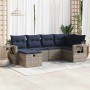 Set de muebles de jardín 6 pzas y cojines ratán sintético gris de , Conjuntos de jardín - Ref: Foro24-3325487, Precio: 468,55...
