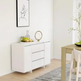 Aparador con 3 cajones madera contrachapada blanco 120x41x75 cm de vidaXL, Aparadores - Ref: Foro24-809611, Precio: 142,18 €,...