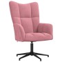Sillón de relax con taburete terciopelo rosa en Sillones | Comprar online en Foru.es