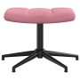 Sillón de relax con taburete terciopelo rosa en Sillones | Comprar online en Foru.es