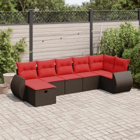 Comprar Juego de sofás de jardín 7 piezas con