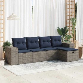 Comprar Juego de sofás jardín con cojines 5 pzas