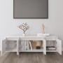 Mueble de TV madera contrachapada blanco brillo 120x30x40,5 cm de vidaXL, Muebles TV - Ref: Foro24-809581, Precio: 80,33 €, D...