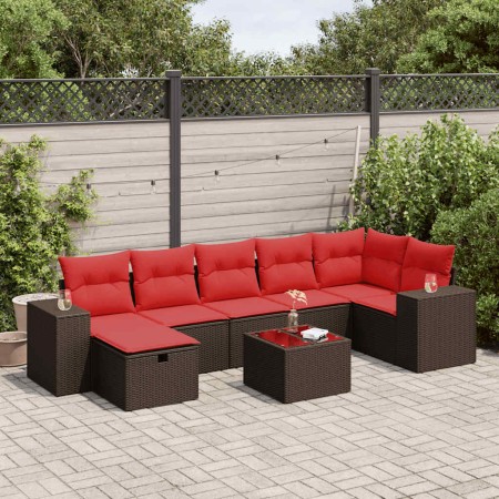 Set sofás de jardín 8 piezas y cojines ratán sintético marrón | Foro24.es | Tu tienda online para hogar, jardín y más Foro24.es