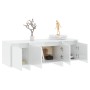 Mueble de TV madera contrachapada blanco brillo 120x30x40,5 cm de vidaXL, Muebles TV - Ref: Foro24-809581, Precio: 80,33 €, D...